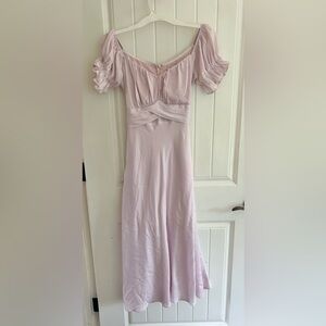 Petal & Pup Lilac Puff-Sleeve Maxi Dress